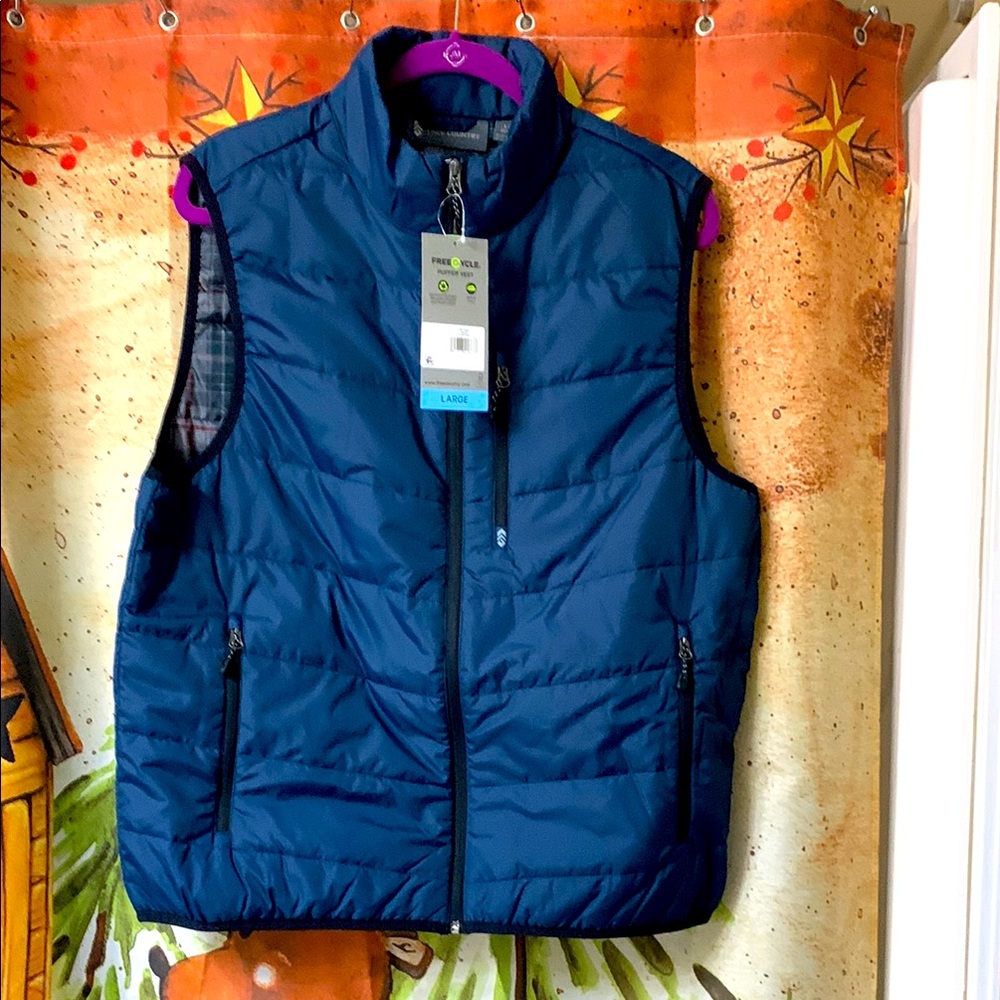 Free Country Navy Puffer Vest